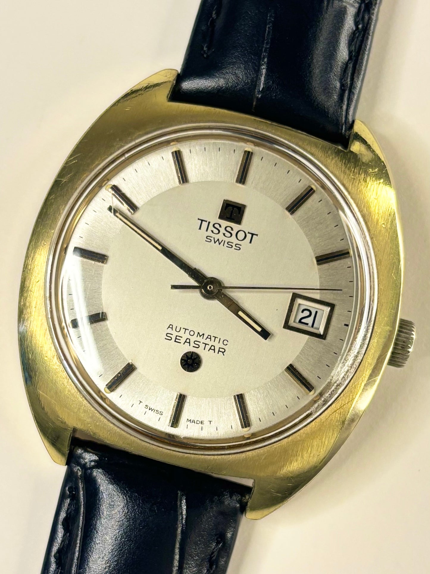 TISSOT Seastar Vintage 1970’s Mens Automatic Date Gold Dress Watch