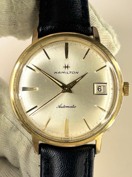 HAMILTON Vintage 1970’s Men’s Automatic Date Gold Dress Watch