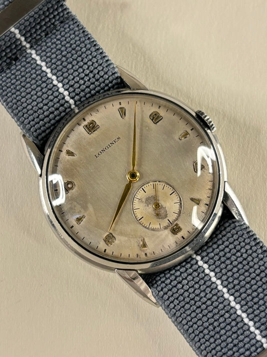 Longines Military Style Vintage 1940’s Men’s Sub-Seconds Manual Watch