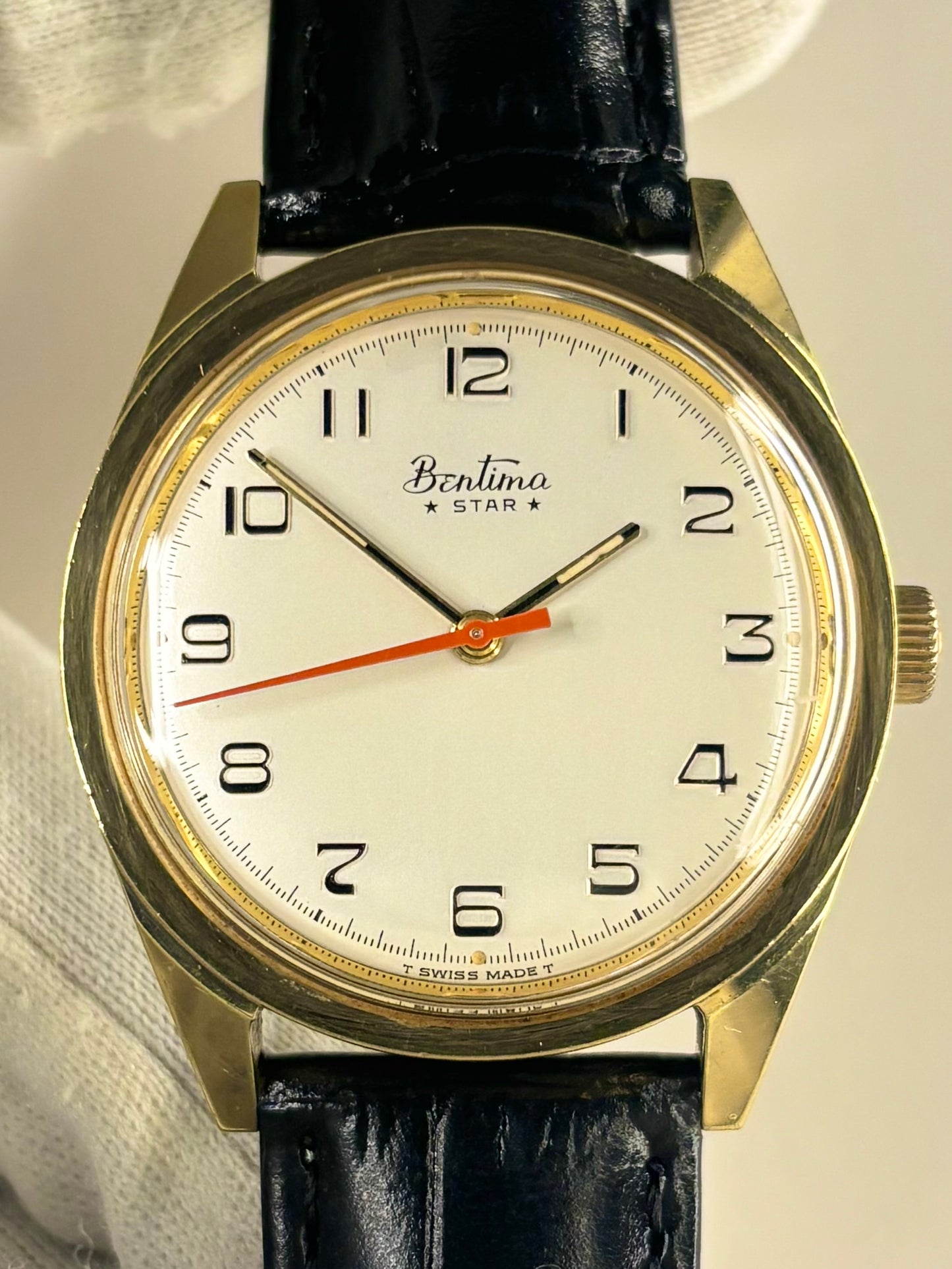 BENTIMA Star Vintage 1970’s Men’s Manual Gold Dress Watch