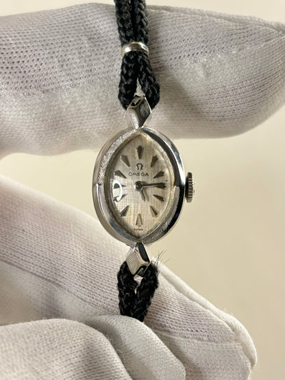 Omega 14K White Gold Ladies Vintage 1960’s Art Deco Manual Watch