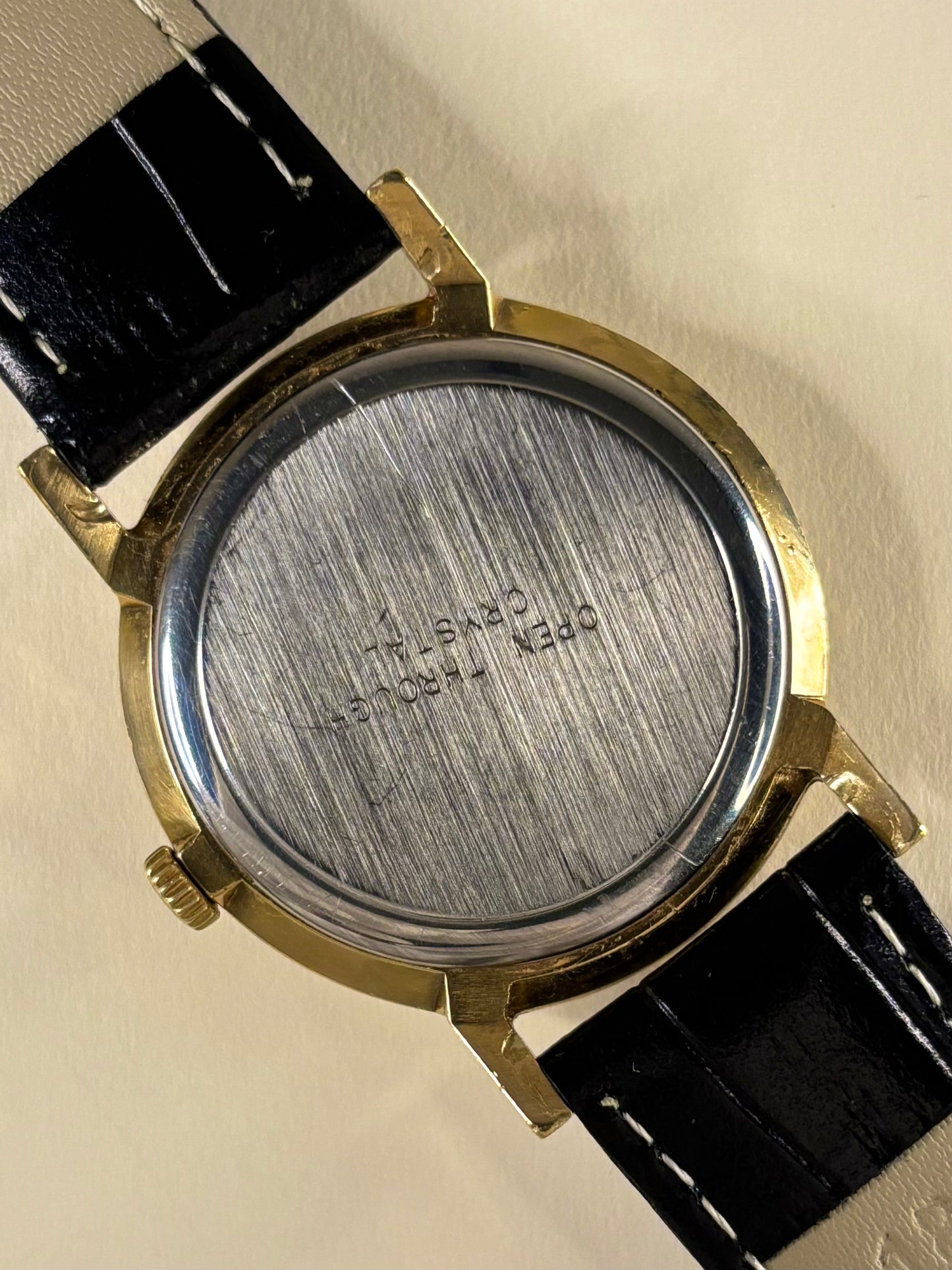 Smiths Linen Dial Vintage 1960’s Men’s Gold Dress Watch
