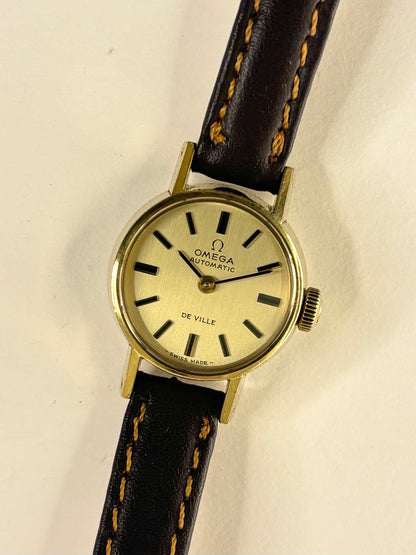 OMEGA De Ville Ladies *+BOX* Vintage 1970’s Automatic Gold Dress Watch - 551.0057