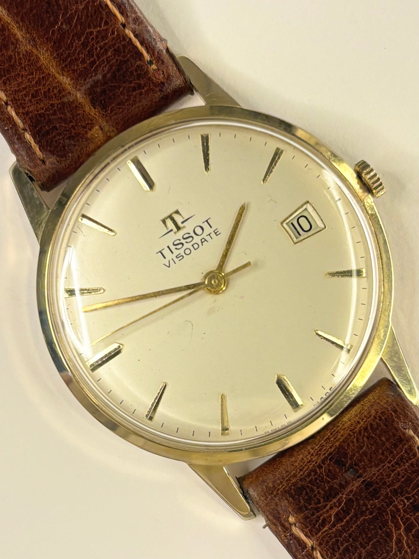 TISSOT Visodate *+BOX* Vintage 1960’s Men’s Manual Date Gold Dress Watch