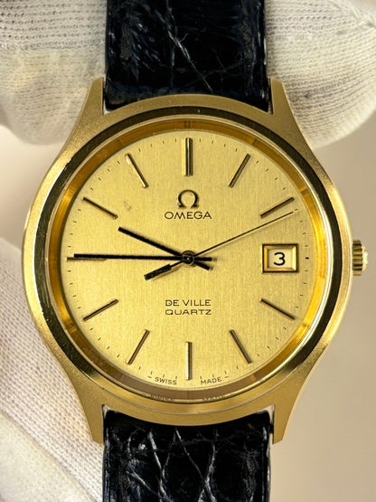 Omega De Ville *WITH PAPERS* Vintage 1970’s Men’s Quartz Gold Dress Watch - 192.