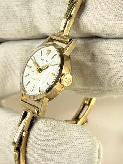 ROLEX 9ct Gold Ladies *+BOX* Precision Vintage 1960’s Manual Cocktail Watch