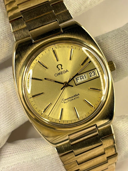 OMEGA Seamaster *+BOX* Vintage 1970’s Men’s Automatic Gold Watch - 166.0216