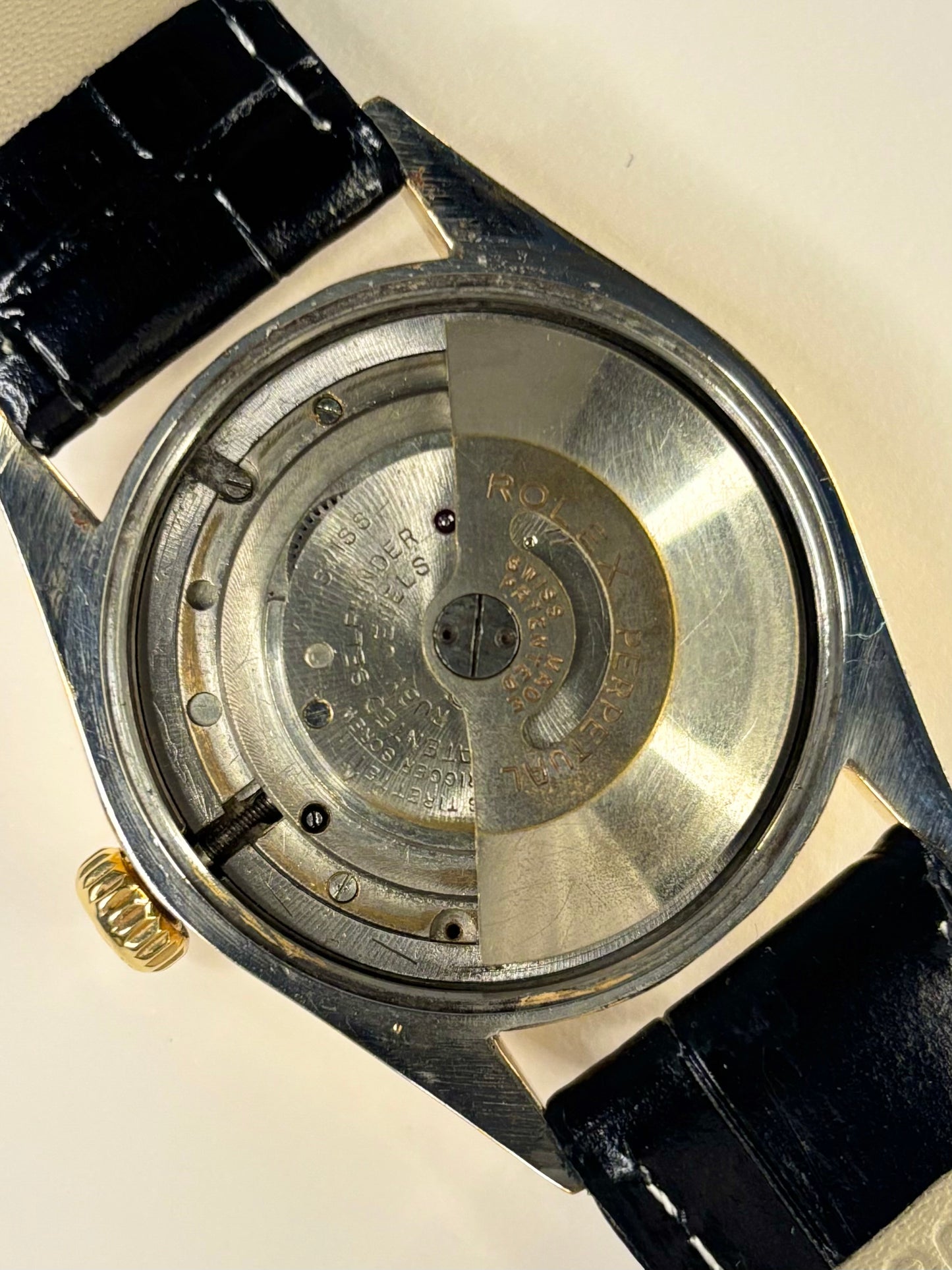 ROLEX Oyster Perpetual *RARE* ‘Semi-Bubble Back’ Vintage 1950’s Automatic Gold Dress Watch - 6285