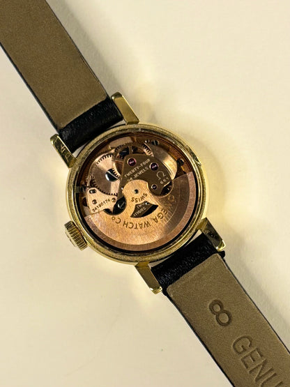 Vintage 1974 Omega ladies timekeeper ref. 551.0057 — slim 18mm gold-plated case with calibre 661 automatic mechanism and papers