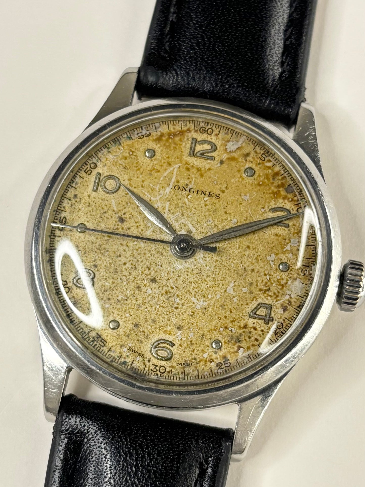 LONGINES ‘Pilots’ Vintage 1950’s Men’s Manual Silver Dress Watch