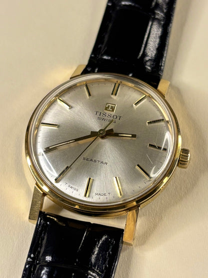 Tissot Seastar 1986 men’s dress timekeeper powered by calibre 2451 Swiss manual wind movement