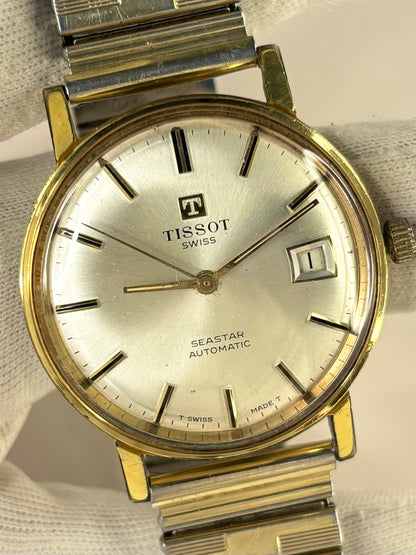 TISSOT Seastar *+BOX* Vintage 1960’s Men’s Automatic Date Gold Watch