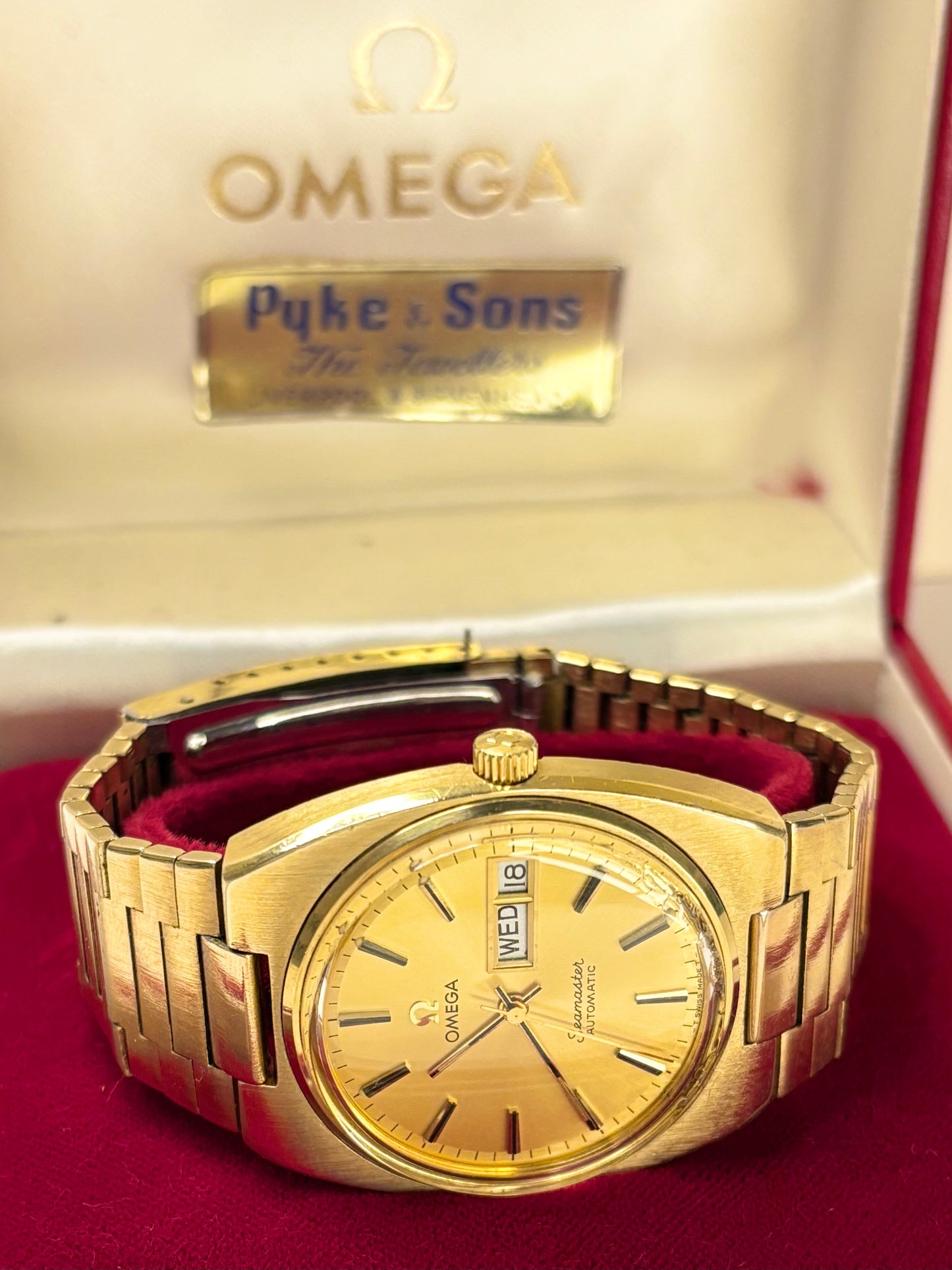 OMEGA Seamaster *+BOX* Vintage 1970’s Automatic DayDate Mens Gold Watch - 166.0216