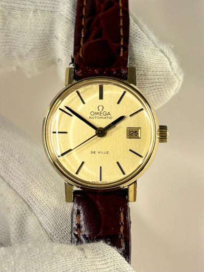 OMEGA De Ville Ladies Vintage 1970’s Automatic Date Gold Dress Watch