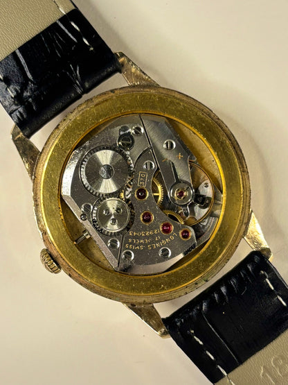 370 Movement of Longines vintage 1966 9ct solid gold men’s manual Cal. 370 watch