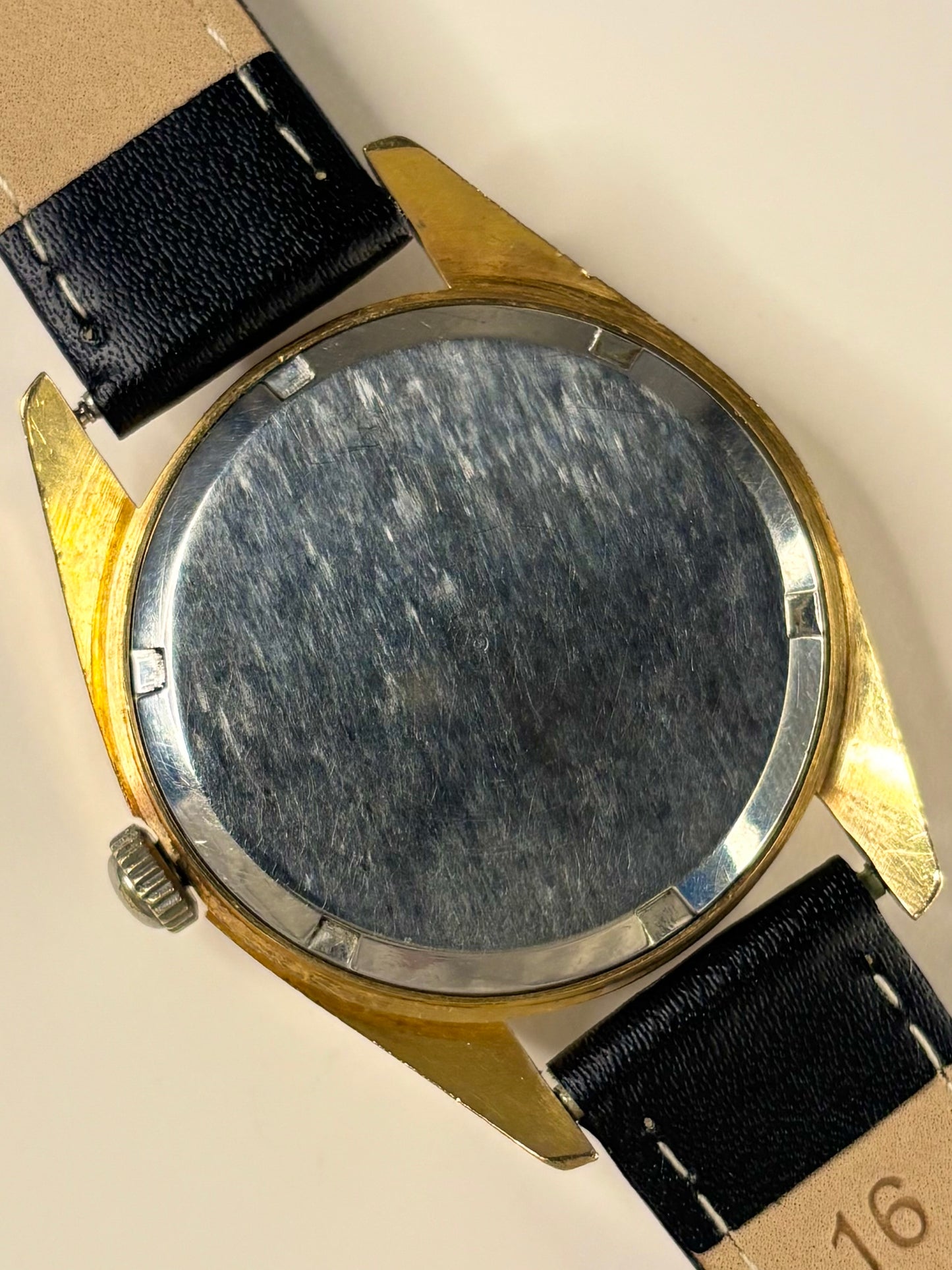 ROTARY Vintage 1960’s Linen Dial *+BOX* Men’s Manual Gold Dress Watch