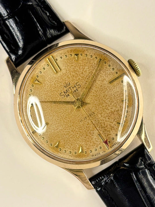 SMITHS DeLuxe *+BOX* Vintage 1960’s Men’s Manual Gold Dress Watch