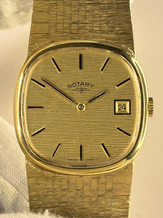 ROTARY Vintage 1970’s Men’s Manual Date Gold Watch - 957