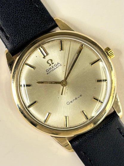 OMEGA Geneve 9ct Gold Vintage *+BOX* 1960’s Automatic Gold Dress Watch - 25418