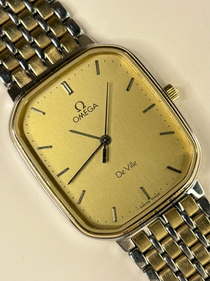 OMEGA De Ville Vintage 1980’s Men’s Gold Silver Watch