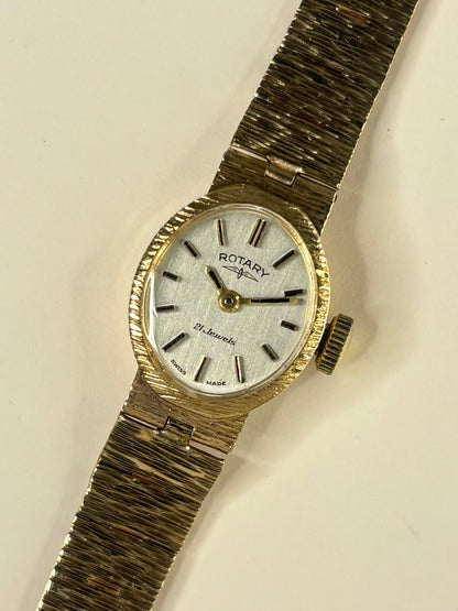 ROTARY Ladies 9ct Gold *+BOX* 15g Vintage 1970’s Manual Watch