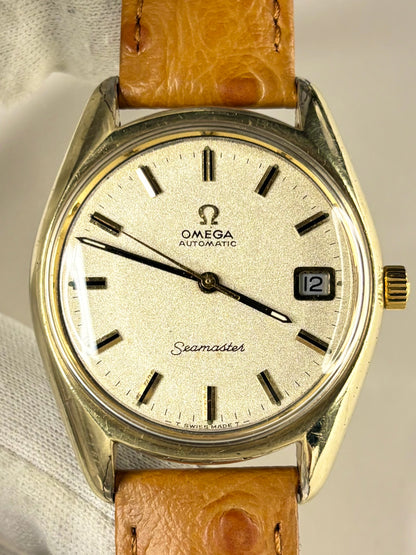 OMEGA Seamaster Vintage 1970’s Men’s Automatic Date Gold Dress Watch - 166.067