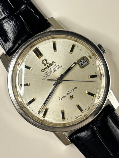 1960s Omega Constellation Ref. 168.018 chronometer white sunburst dial stainless steel watch
