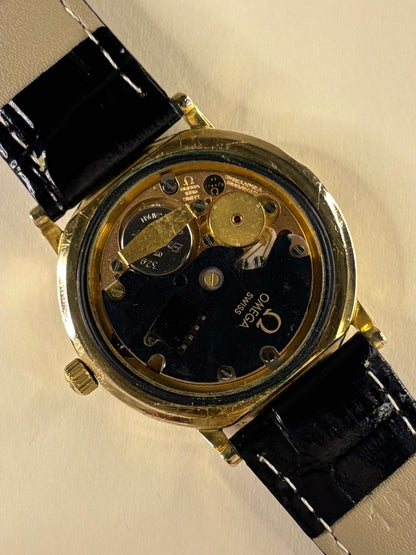 quartz mechanism movement of Omega Constellation 1970s quartz watch ref. 191.032 gold plated case