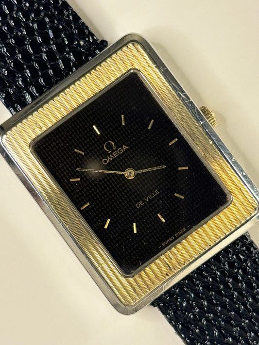 OMEGA De Ville ‘Pave D’or’ *RARE* Vintage 1970’s Men’s Manual Gold Tank Dress Watch - 111.0136