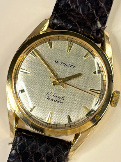 Vintage Rotary Ref. 1968 men’s gold plated dress timekeeper showcasing refined 1960s Swiss design