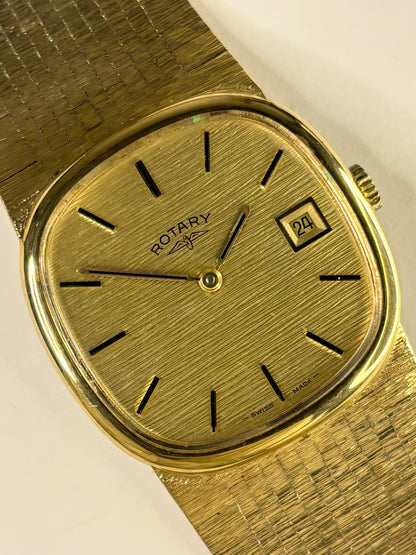 Vintage c.1973 Rotary manual timepiece – men's gold-plated dress watch in good condition with age-appropriate marks
