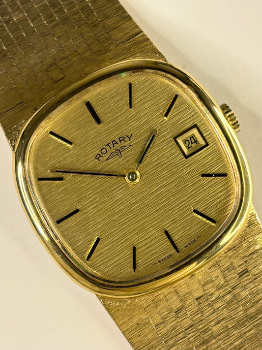 Vintage c.1973 Rotary manual timepiece – men's gold-plated dress watch in good condition with age-appropriate marks