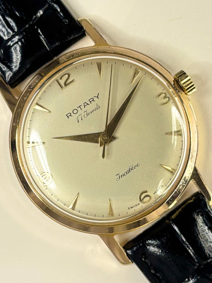 Rotary Ref. 1967 men’s 1967 dress timekeeper with gold plated case, classic dial and manual movement
