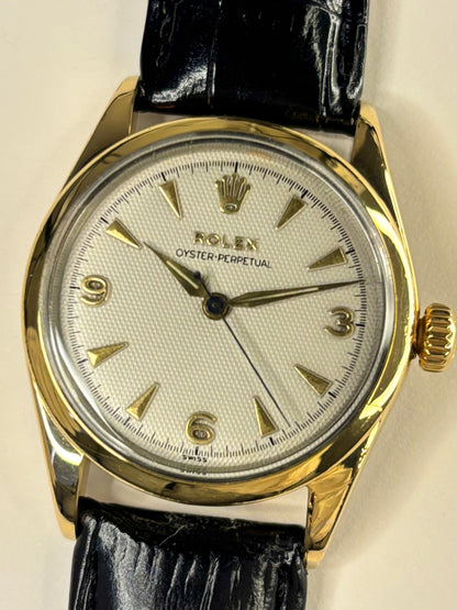 ROLEX Oyster Perpetual *RARE* ‘Semi-Bubble Back’ Vintage 1950’s Automatic Gold Dress Watch - 6285