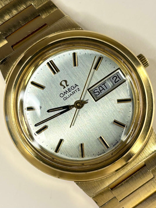 OMEGA Vintage 1970’s Men’s Quartz Gold Day/Date Dress Watch - 196.0058 - Cal. 1310