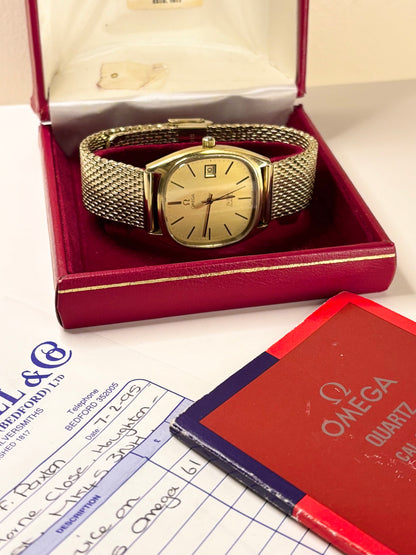 1978 Omega vintage men’s quartz watch, model 192.0034, calibre 1342, with original box and papers