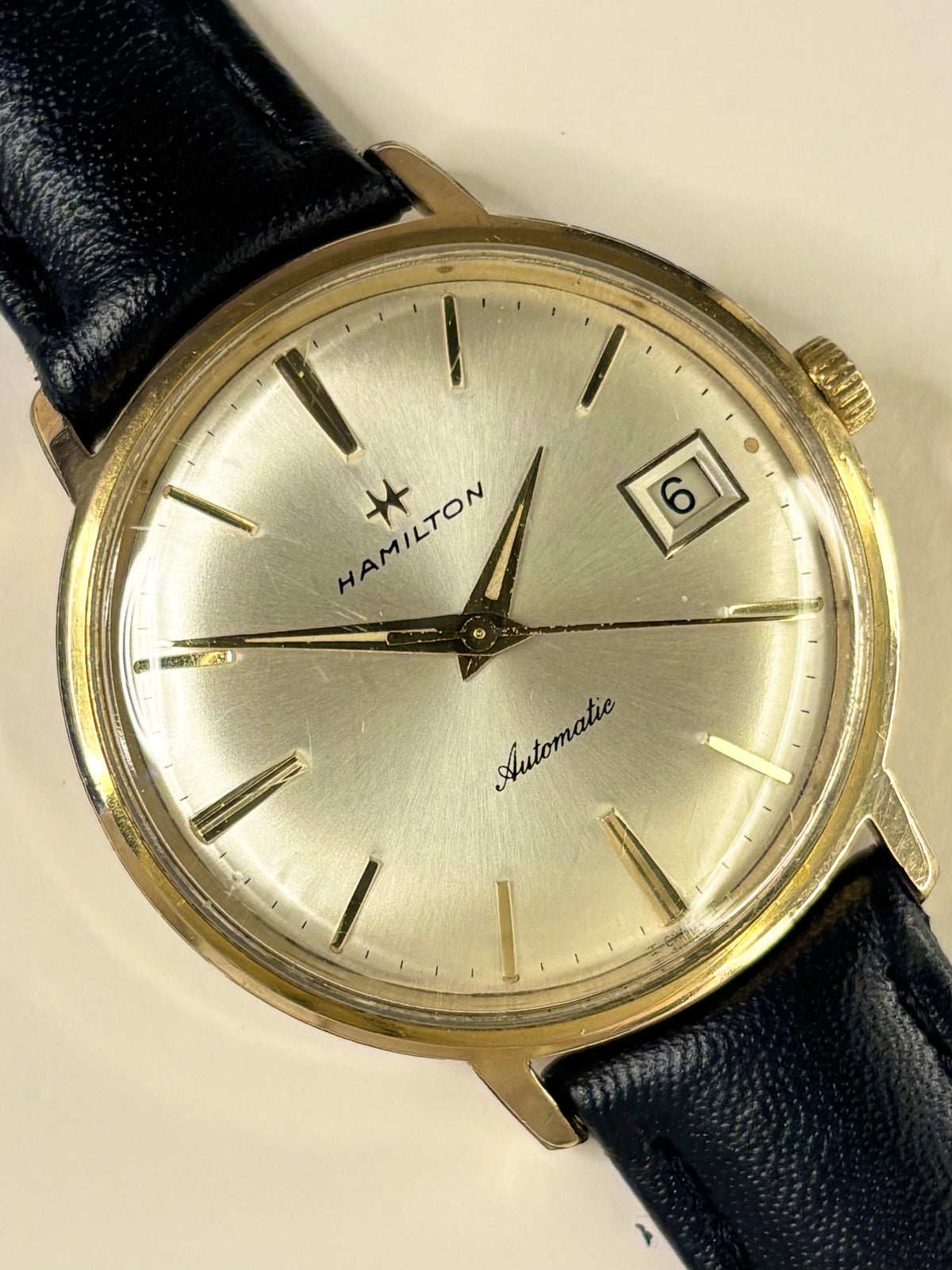 HAMILTON Vintage 1970’s Men’s Automatic Date Gold Dress Watch