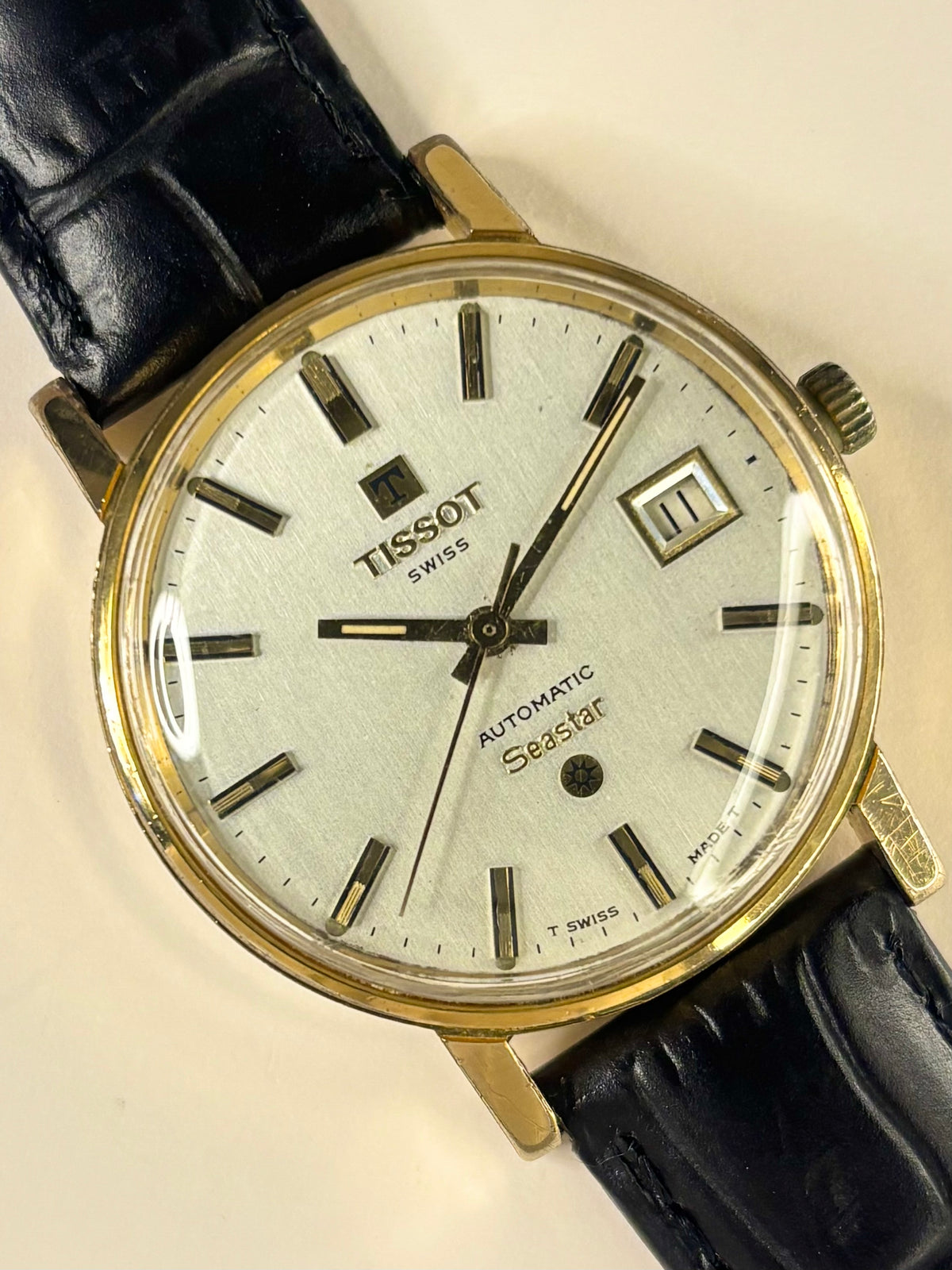 TISSOT Seastar Vintage 1970’s Men’s Automatic Date Gold Dress Watch