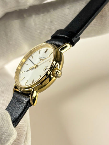 Longines Ladies Vintage 1990’s Quartz Gold Date Watch - L4.220.2