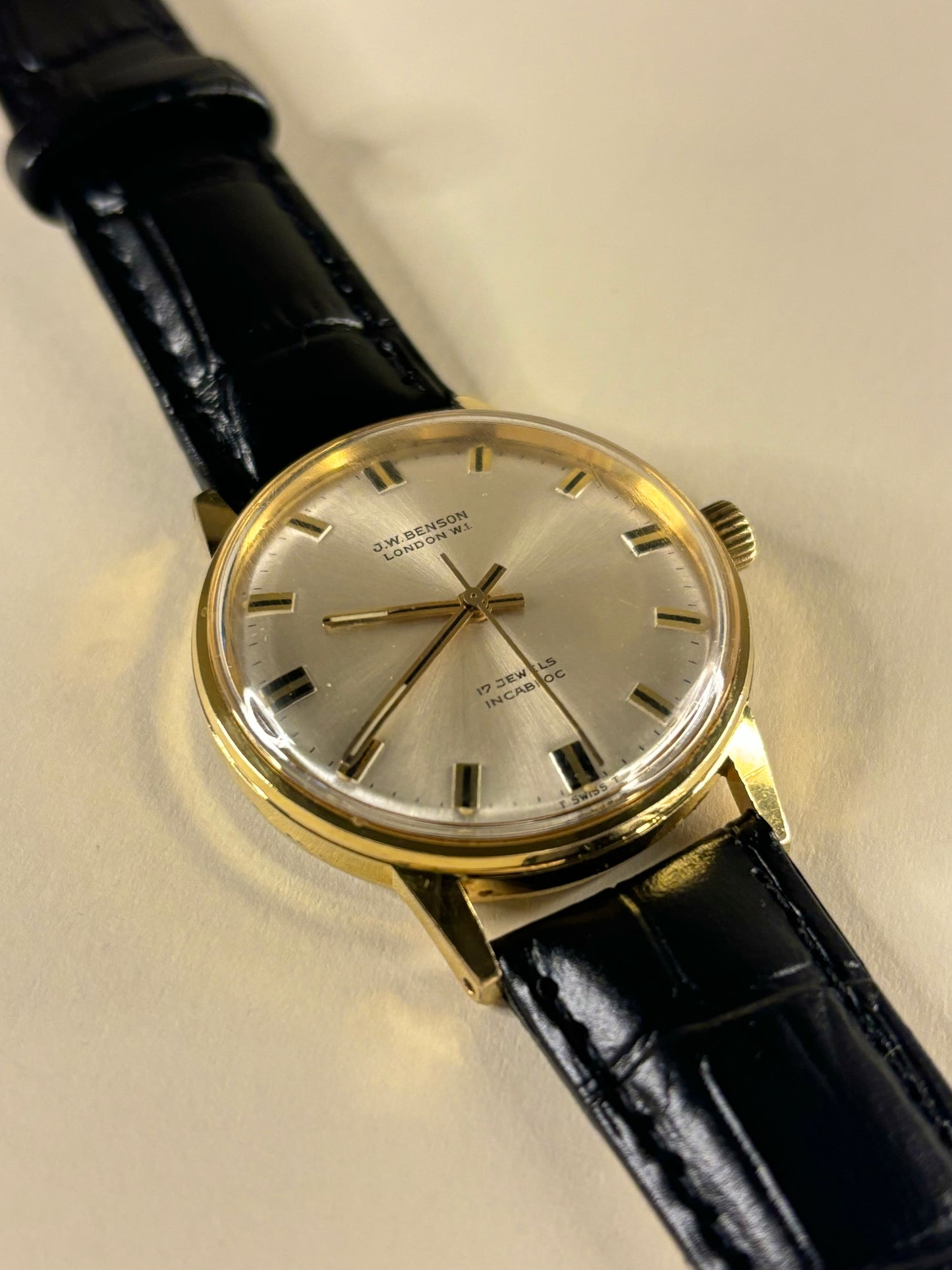 J W Benson London W.1. Gold 1960’s Manual Dress Watch 338