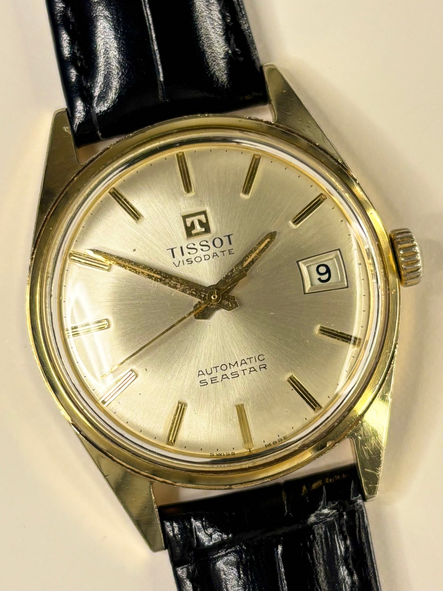 TISSOT Seastar Visodate Vintage 1970’s Men’s Automatic Gold Dress Watch