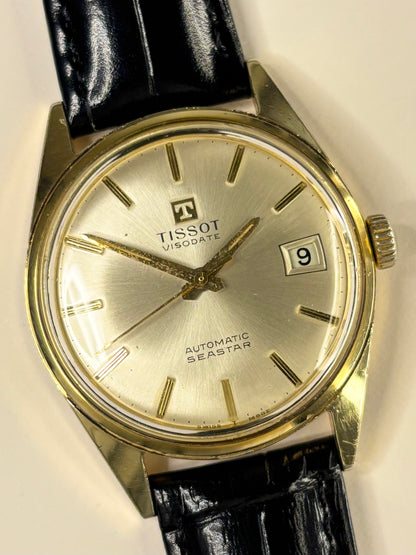 TISSOT Seastar Visodate Vintage 1970’s Men’s Automatic Gold Dress Watch