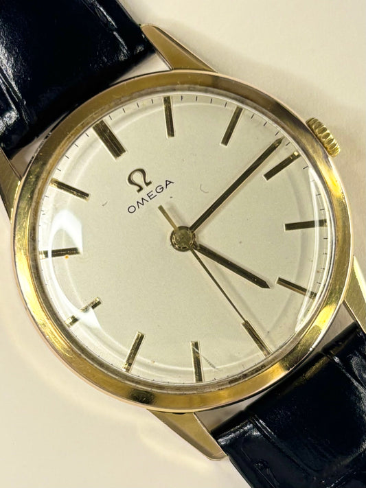 Omega vintage men’s dress watch ref. 14714-61 with gold-plated case and classic dial, c.1958
