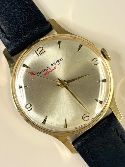 Vintage Smiths watch – c.1968 men's gold-plated manual dress watch with white sunburst dial, in good condition with minor age-appropriate marks.