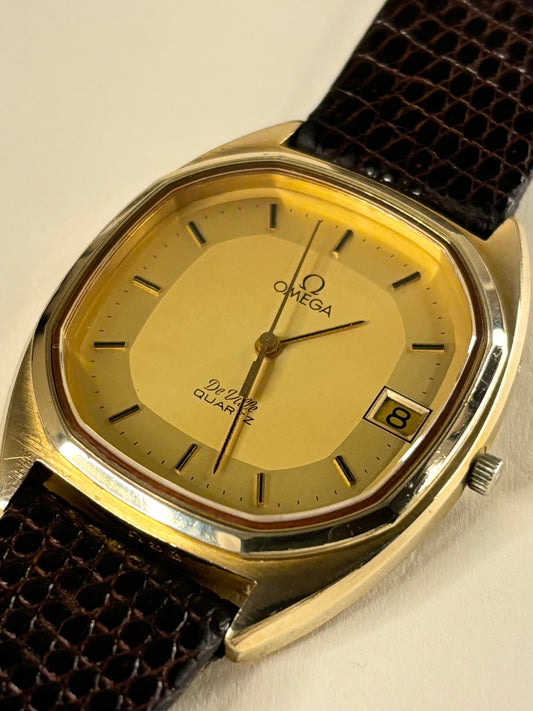 Omega De Ville Quartz Vintage 1970’s Men’s Gold Date Watch 1332