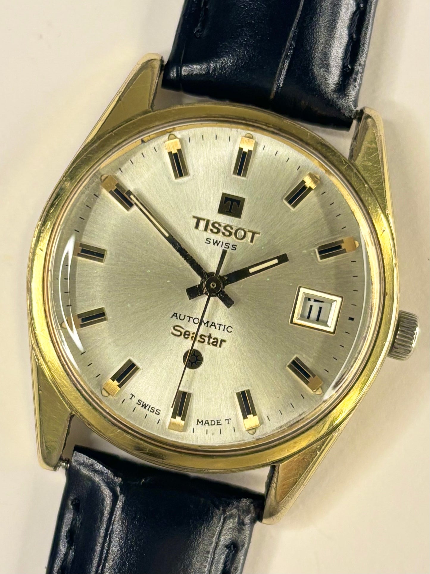 TISSOT Seastar Vintage 1970’s Men’s Automatic Date Gold Dress Watch