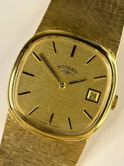 ROTARY Vintage 1970’s Men’s Manual Date Gold Watch - 957
