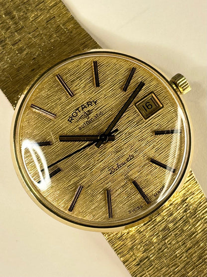 ROTARY Vintage 1970’s Men’s Automatic Date Integrated Gold Watch - 151