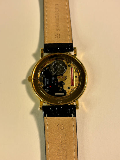 Longines 18ct Solid Gold Quartz Date Watch with Original Warranty L156.2