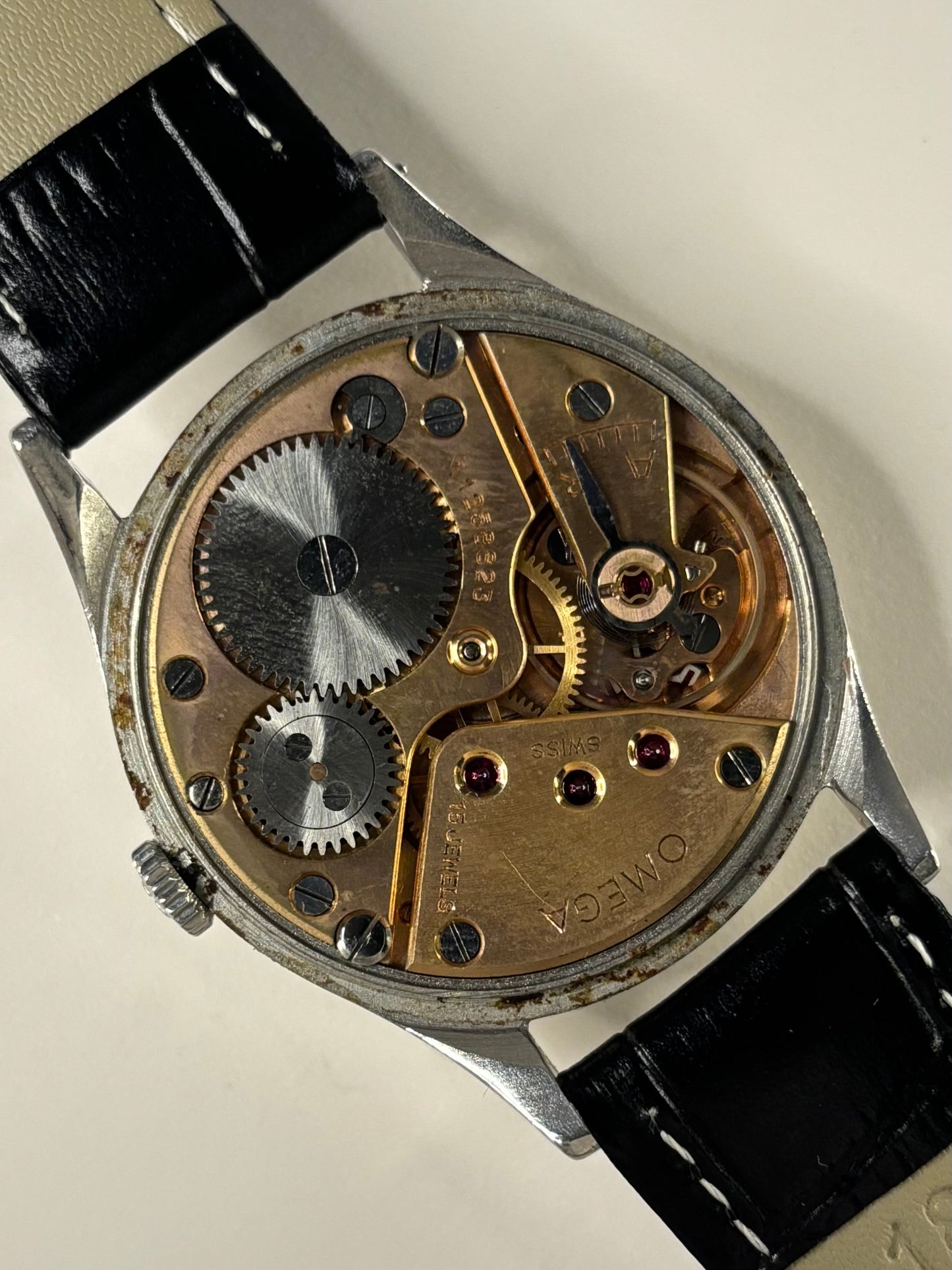 OMEGA Vintage 1940’s 30T2 PC Men’s Manual Silver Sub-Seconds Watch - 2390-8